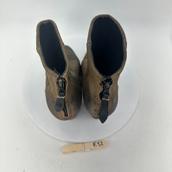 Rag & Bone Distressed Women Size 7.5 EU 37.5 Suede Back Zipper Heel Boot Brown - Picture 12 of 13